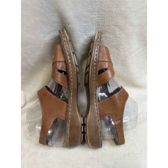NATURALIZER Brown Leather Strappy Sandals Lot Of 2 Comfort Summer Size 10 READ - Picture 8 of 16